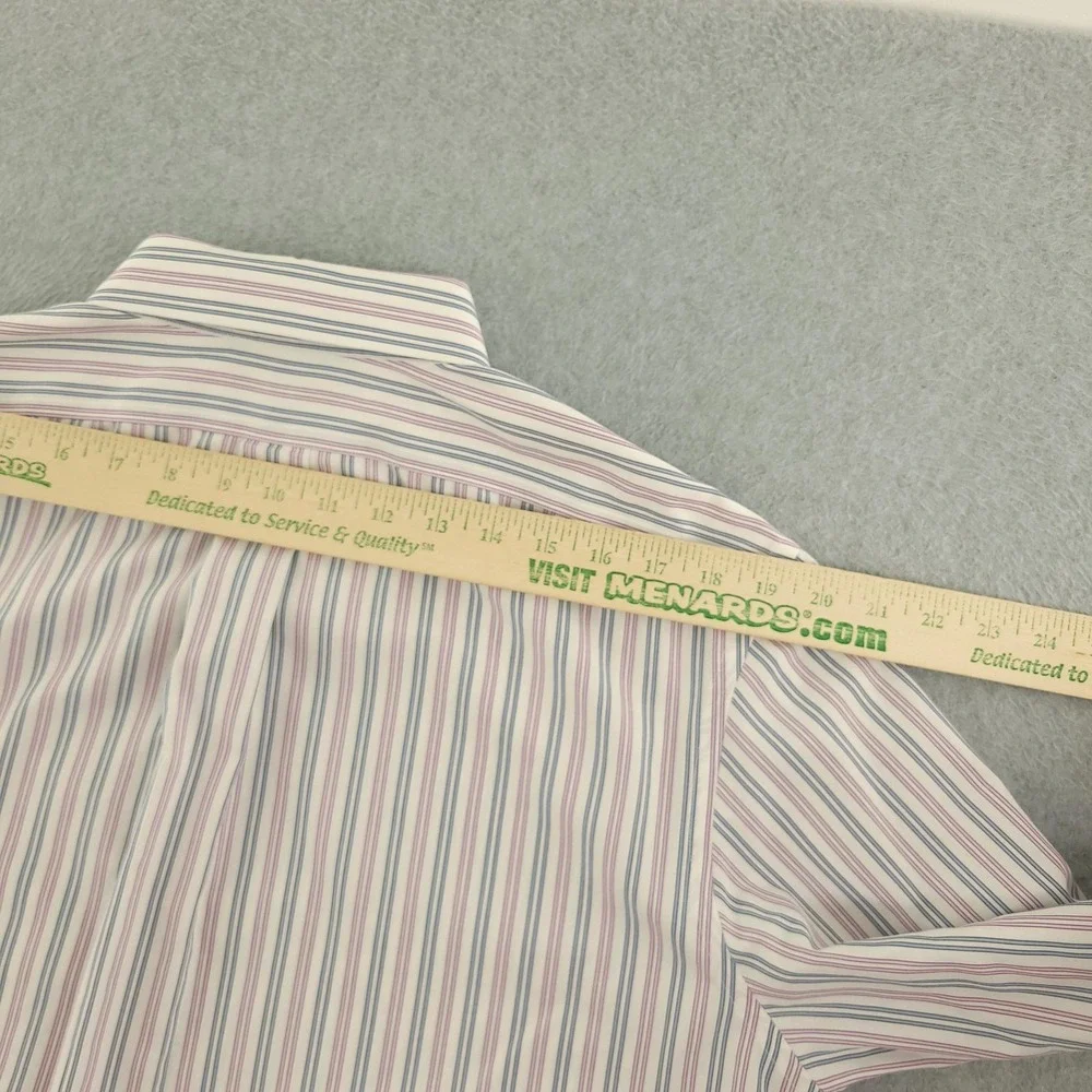 Banana Republic Dress Shirt Mens 16.5 34/35 Multi Stripe Classic Fit Non Iron‎